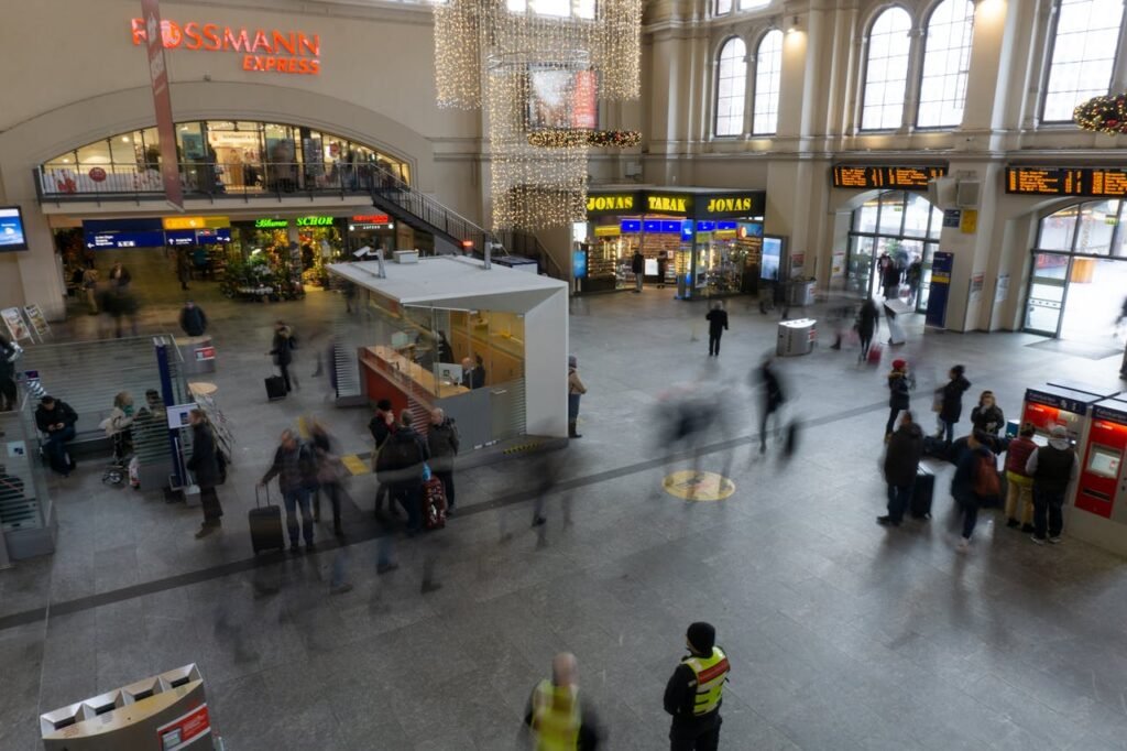 People Walking Inside Train Station